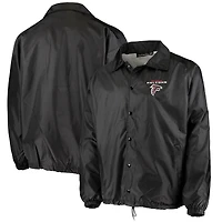 Men's Black Atlanta Falcons Coaches Classic Raglan Full-Snap Windbreaker Jacket