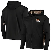 Men's Dunbrooke Black/Realtree Camo Cincinnati Bengals Decoy Tech Fleece Full-Zip Hoodie