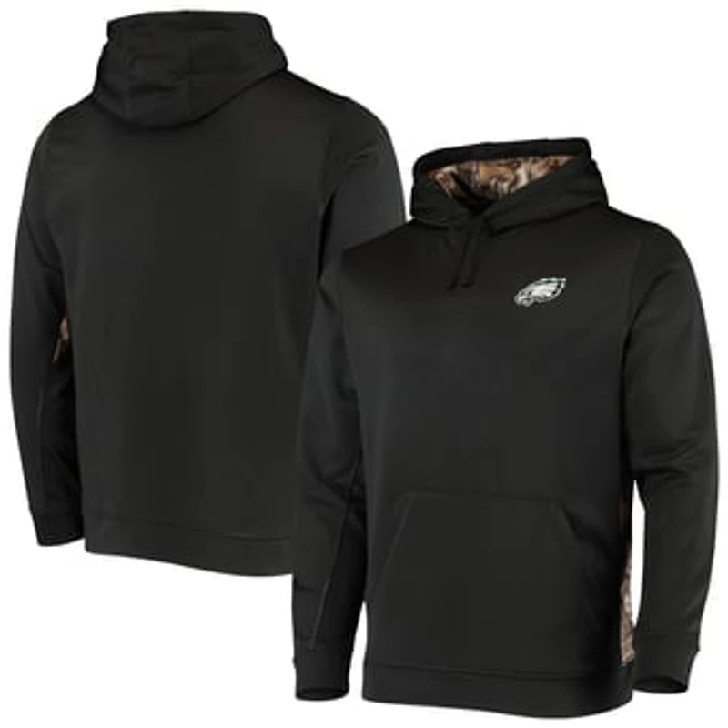 Men's Dunbrooke Black/Realtree Camo Philadelphia Eagles Logo Ranger Pullover Hoodie