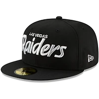 Men's New Era Black Las Vegas Raiders Omaha 59FIFTY Fitted Hat