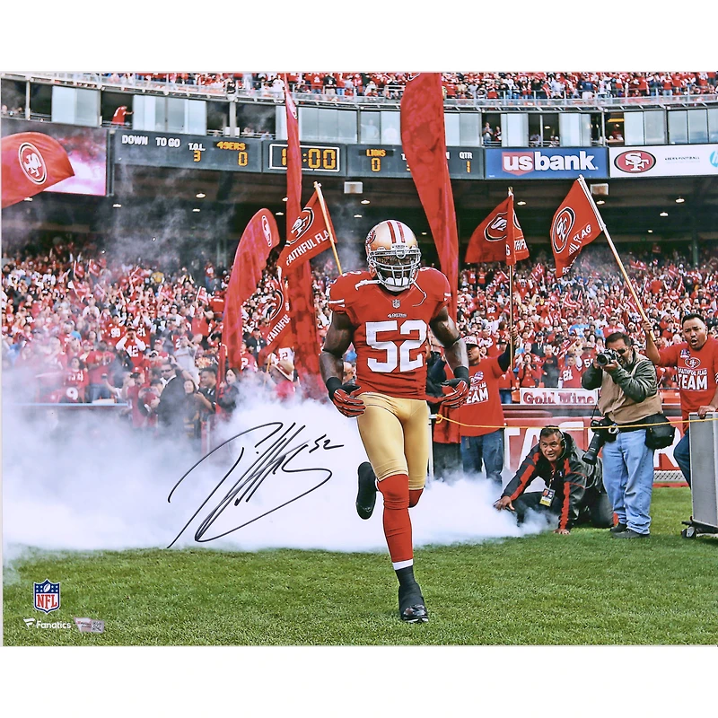 Patrick Willis San Francisco 49ers Autographed 16" x 20" Smoke Entrance Photograph