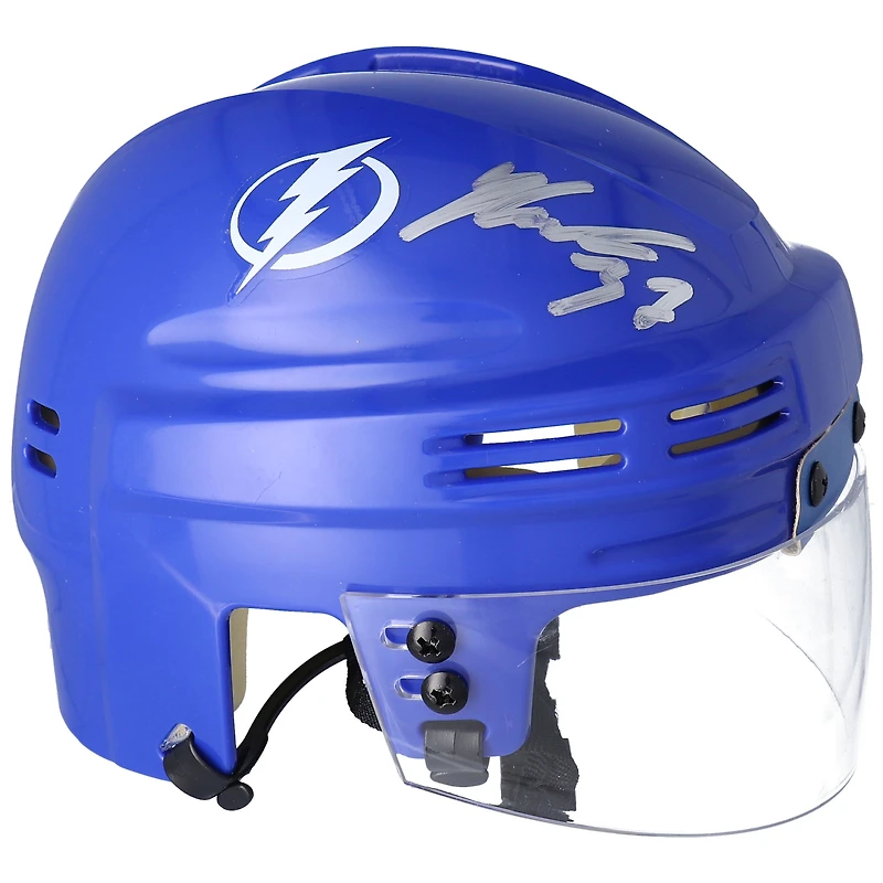 Yanni Gourde Tampa Bay Lightning Autographed Blue Mini Helmet
