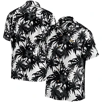 Men's Tommy Bahama Black Jacksonville Jaguars Sport Harbor Island Hibiscus Camp Button-Up Shirt