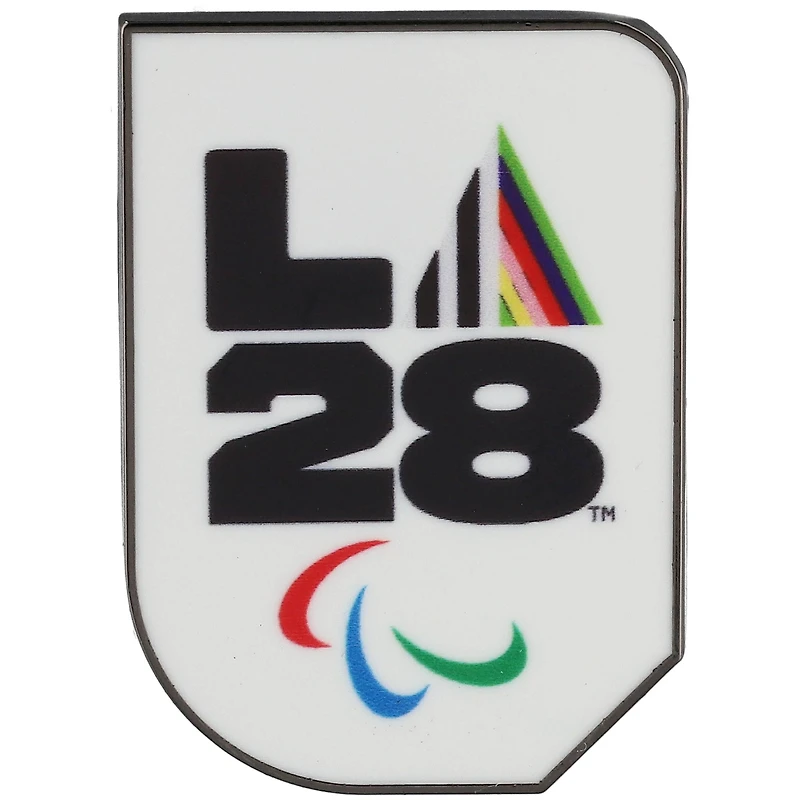 White LA28 Summer Paralympics Prism Pin