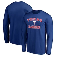 Men's Royal Texas Rangers Team Heart & Soul Long Sleeve T-Shirt