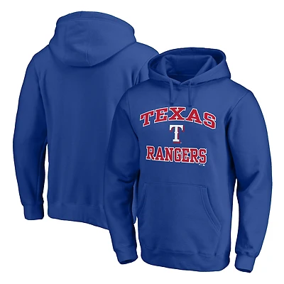 Men's Fanatics MTO Label Royal Texas Rangers Heart & Soul Pullover Hoodie