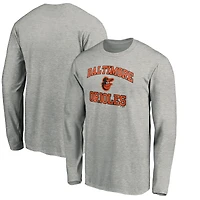 Men's Heathered Gray Baltimore Orioles Team Heart & Soul Long Sleeve T-Shirt