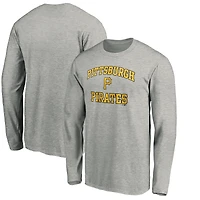 Men's Heathered Gray Pittsburgh Pirates Team Heart & Soul Long Sleeve T-Shirt
