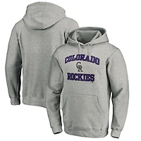 Men's Fanatics MTO Label Heather Gray Colorado Rockies Heart & Soul Pullover Hoodie