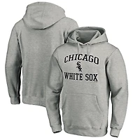 Men's Fanatics MTO Label Heather Gray Chicago White Sox Heart & Soul Pullover Hoodie