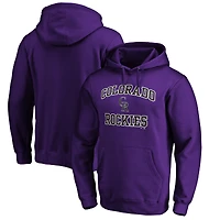 Men's Fanatics MTO Label Purple Colorado Rockies Heart & Soul Pullover Hoodie
