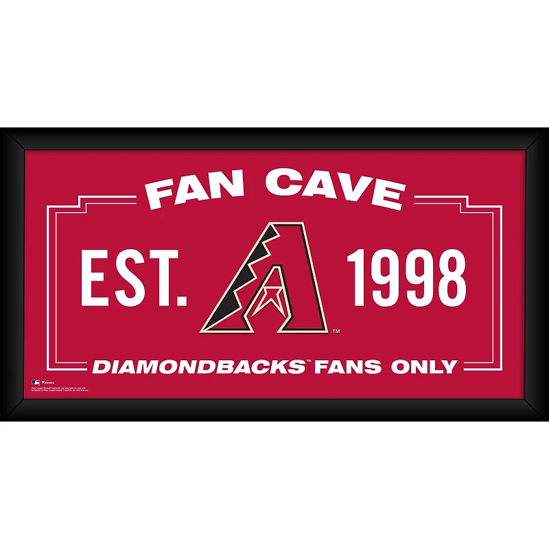 Arizona Diamondbacks Framed 10" x 20" Fan Cave Collage