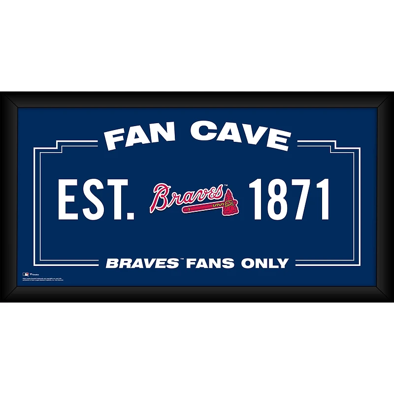 Atlanta Braves Framed 10" x 20" Fan Cave Collage