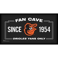 Baltimore Orioles Framed 10" x 20" Fan Cave Collage