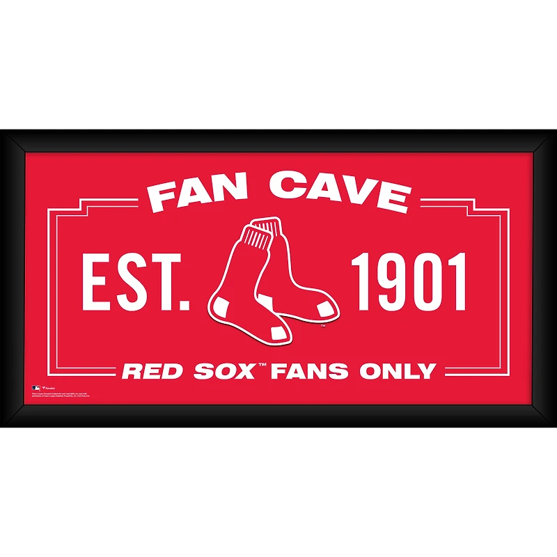Boston Red Sox Framed 10" x 20" Fan Cave Collage