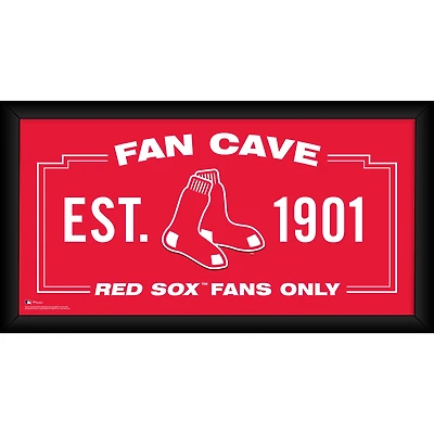 Boston Red Sox Framed 10" x 20" Fan Cave Collage