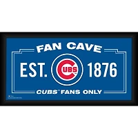 Chicago Cubs Framed 10" x 20" Fan Cave Collage