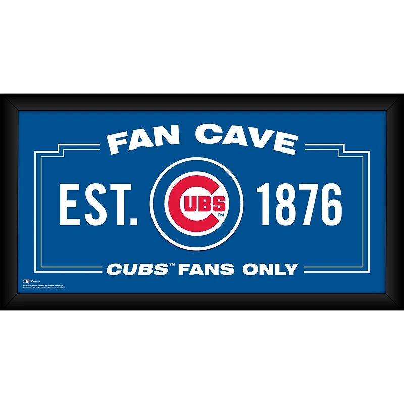 Chicago Cubs Framed 10" x 20" Fan Cave Collage
