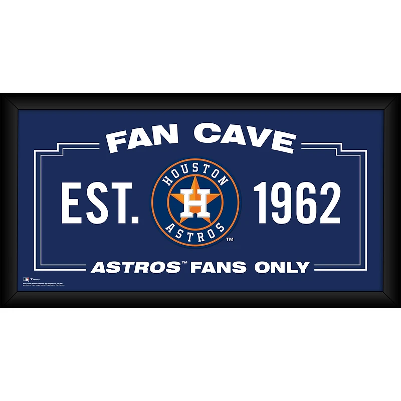 Houston Astros Framed 10" x 20" Fan Cave Collage