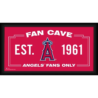 Los Angeles Angels Framed 10" x 20" Fan Cave Collage