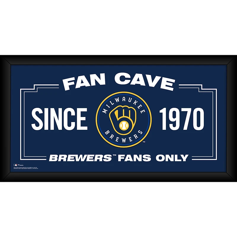 Milwaukee Brewers Framed 10" x 20" Fan Cave Collage