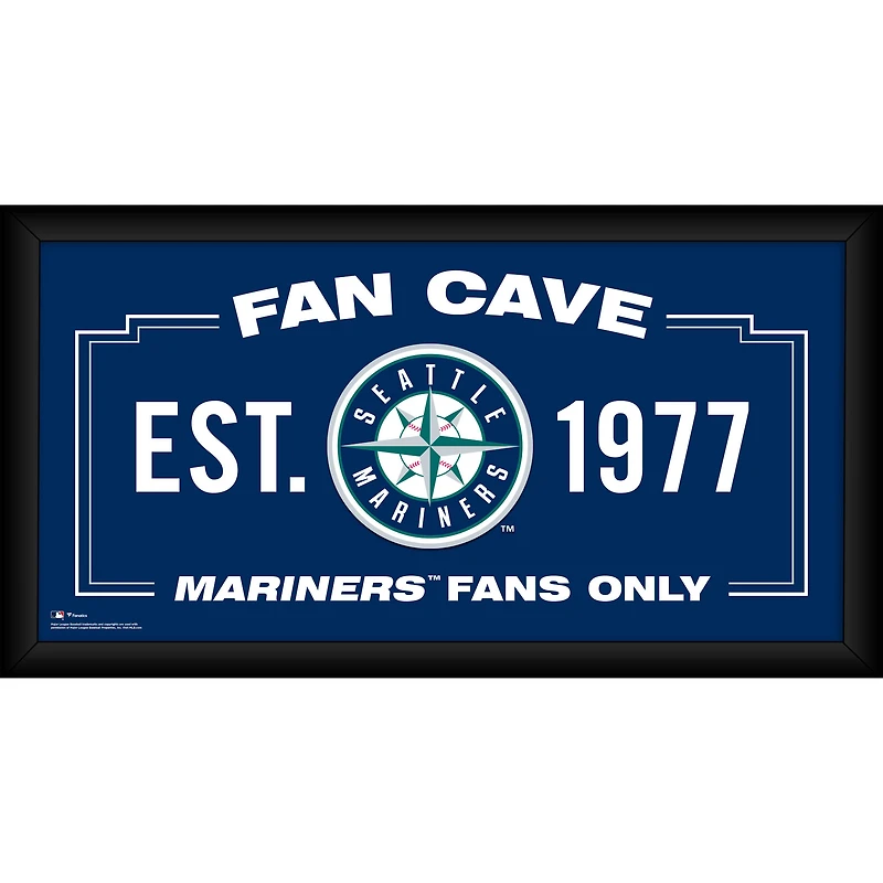 Seattle Mariners Framed 10" x 20" Fan Cave Collage