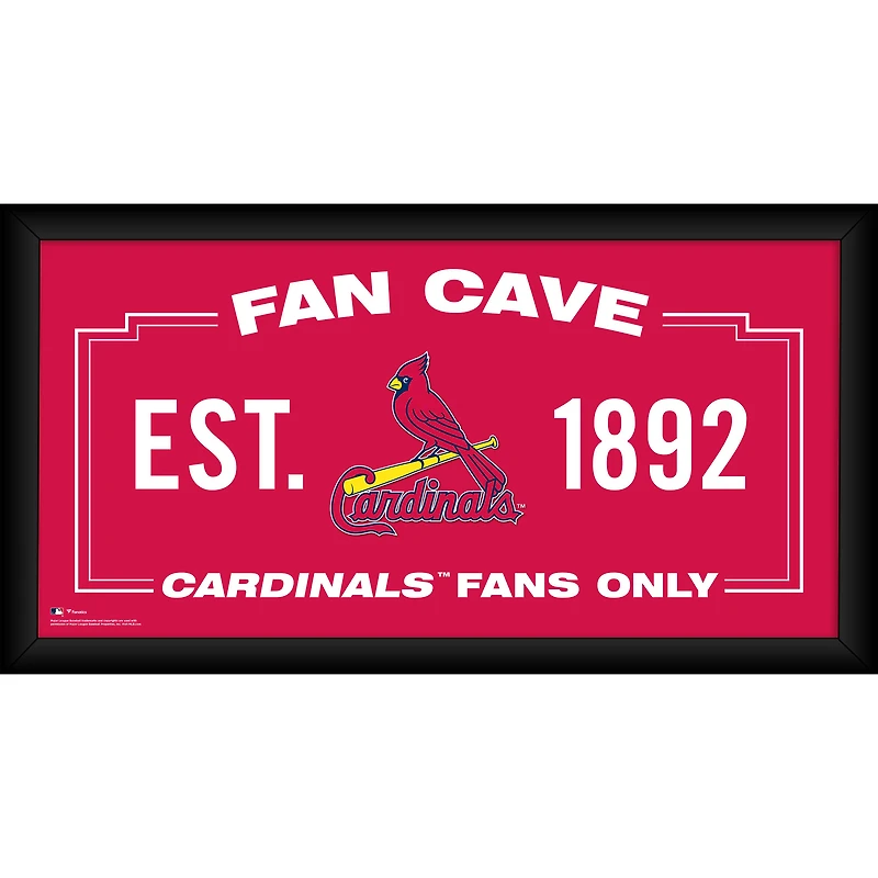 St. Louis Cardinals Framed 10" x 20" Fan Cave Collage