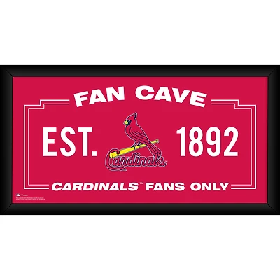 St. Louis Cardinals Framed 10" x 20" Fan Cave Collage