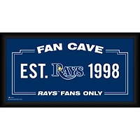 Tampa Bay Rays Framed 10" x 20" Fan Cave Collage