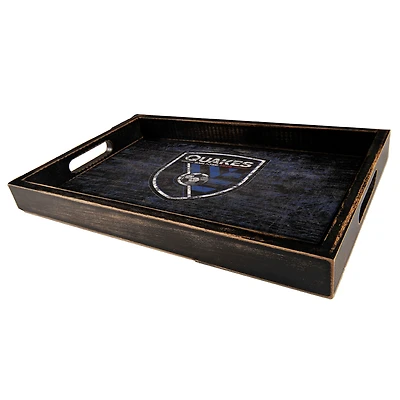San Jose Earthquakes 20'' x 12'' Distressed Serving Tray