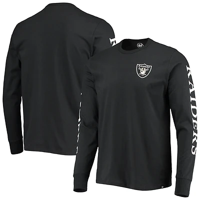 Men's '47 Black Las Vegas Raiders Franklin Long Sleeve T-Shirt