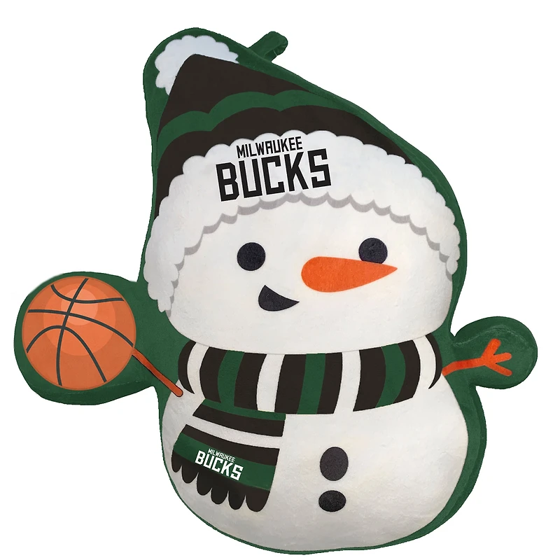 Milwaukee Bucks Holiday Snowman Plushlete Pillow
