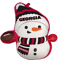 Georgia Bulldogs Holiday Snowman Plushlete Pillow