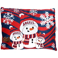 Los Angeles Angels 20'' x 26'' Holiday Snowman Bed Pillow
