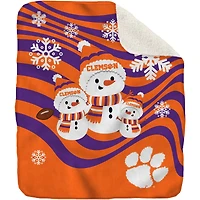 Clemson Tigers 60'' x 70'' Snowman Sherpa Blanket