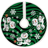 Boston Celtics Snowman Sherpa Christmas Tree Skirt