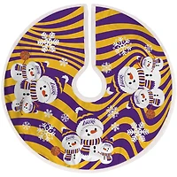 Los Angeles Lakers Snowman Sherpa Christmas Tree Skirt