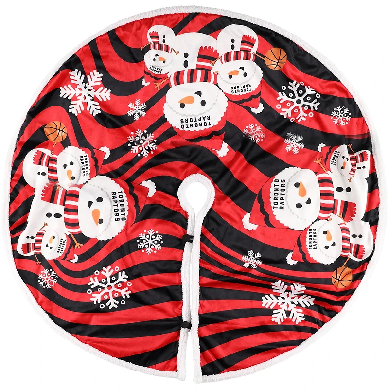 Toronto Raptors Snowman Sherpa Christmas Tree Skirt