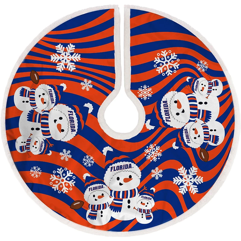 Florida Gators Snowman Sherpa Christmas Tree Skirt