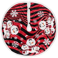 Ohio State Buckeyes Snowman Sherpa Christmas Tree Skirt