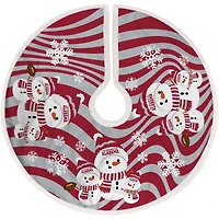 Alabama Crimson Tide Snowman Sherpa Christmas Tree Skirt