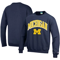 Youth Champion Navy Michigan Wolverines Powerblend Fleece Sweatshirt