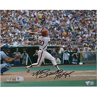 Mike Schmidt Philadelphia Phillies Autographed 8" x 10" Swinging Photograph with "HOF 95" Inscription
