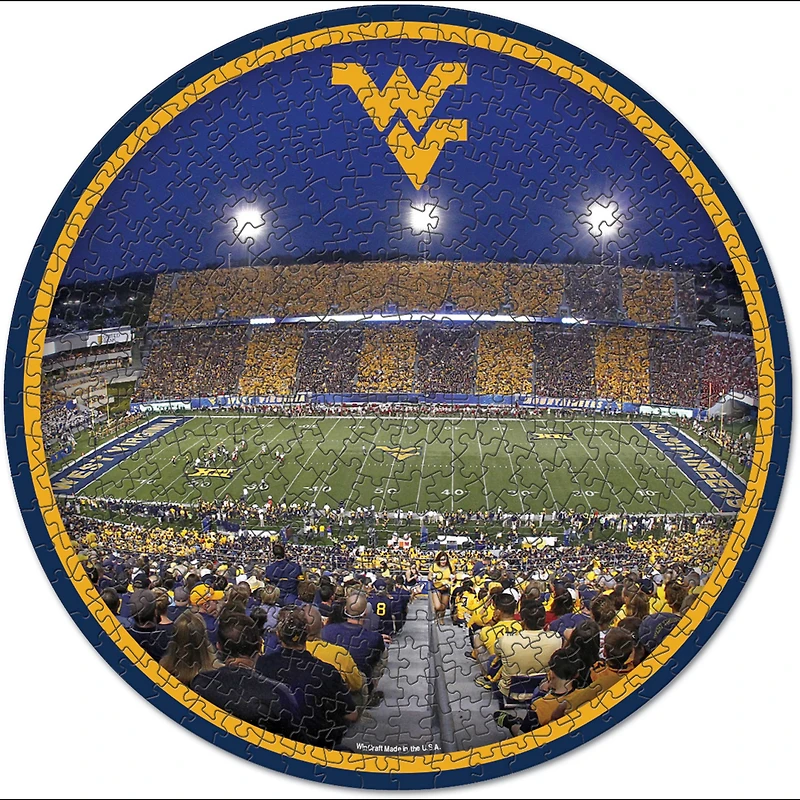 WinCraft West Virginia Mountaineers Round 500-Piece Puzzle