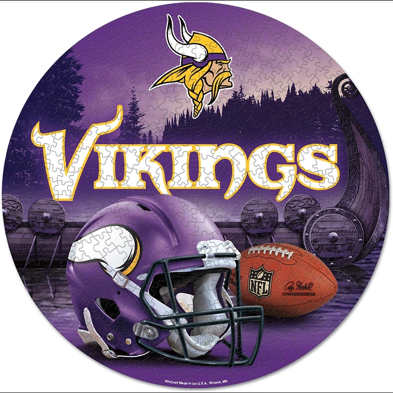 WinCraft Minnesota Vikings Round 500-Piece Puzzle