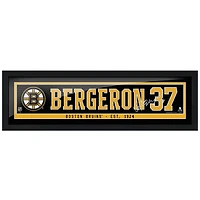 Patrice Bergeron Boston Bruins Framed Player Name Bar Replica Authentic Photo