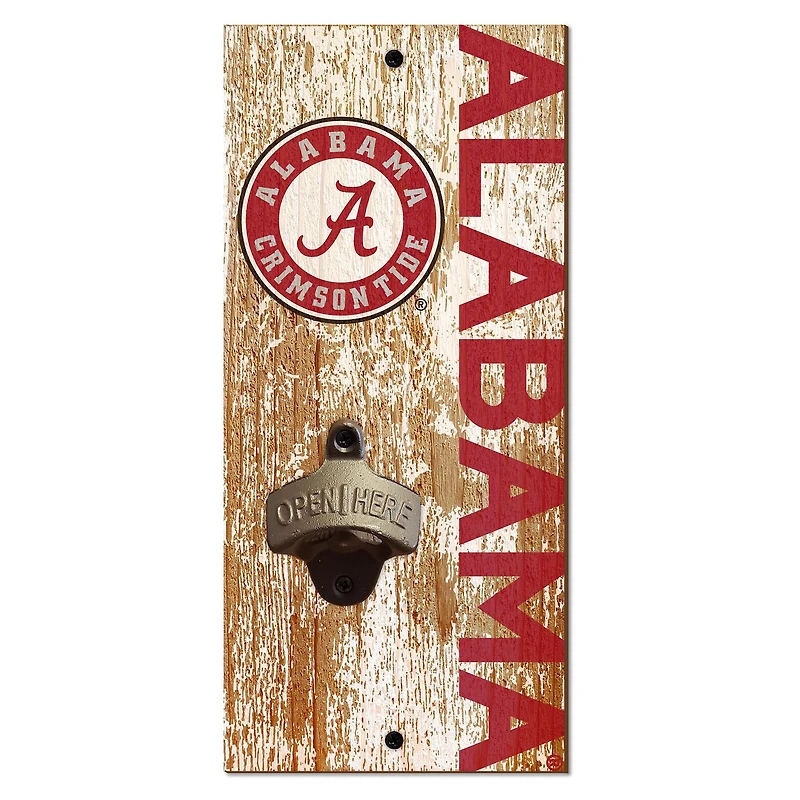 Alabama Crimson Tide Distressed Bottle Opener