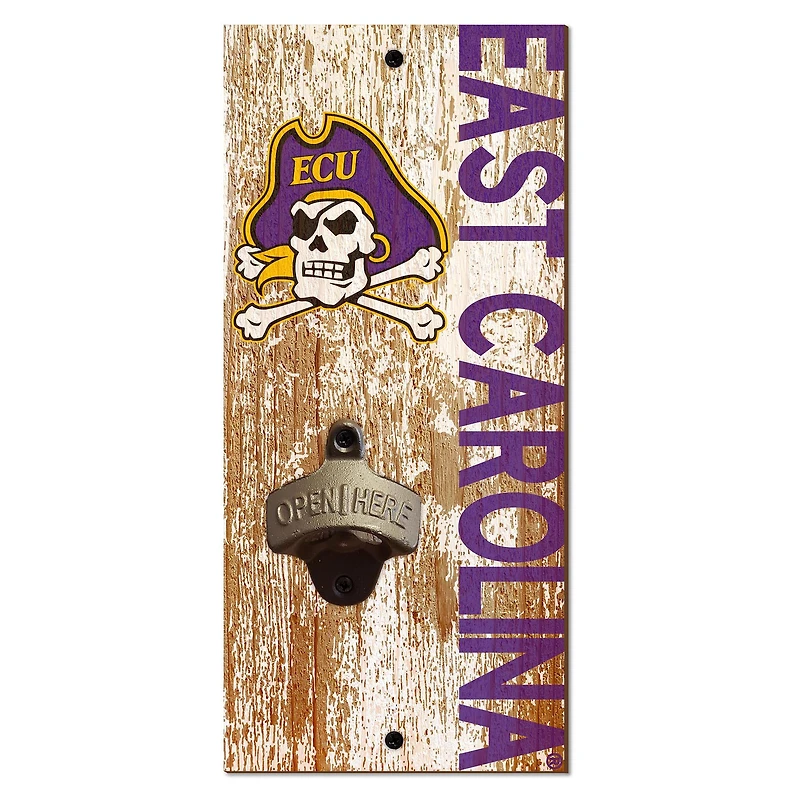 ECU Pirates Distressed Bottle Opener