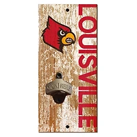 Louisville Cardinals Distressed Bottle Opener