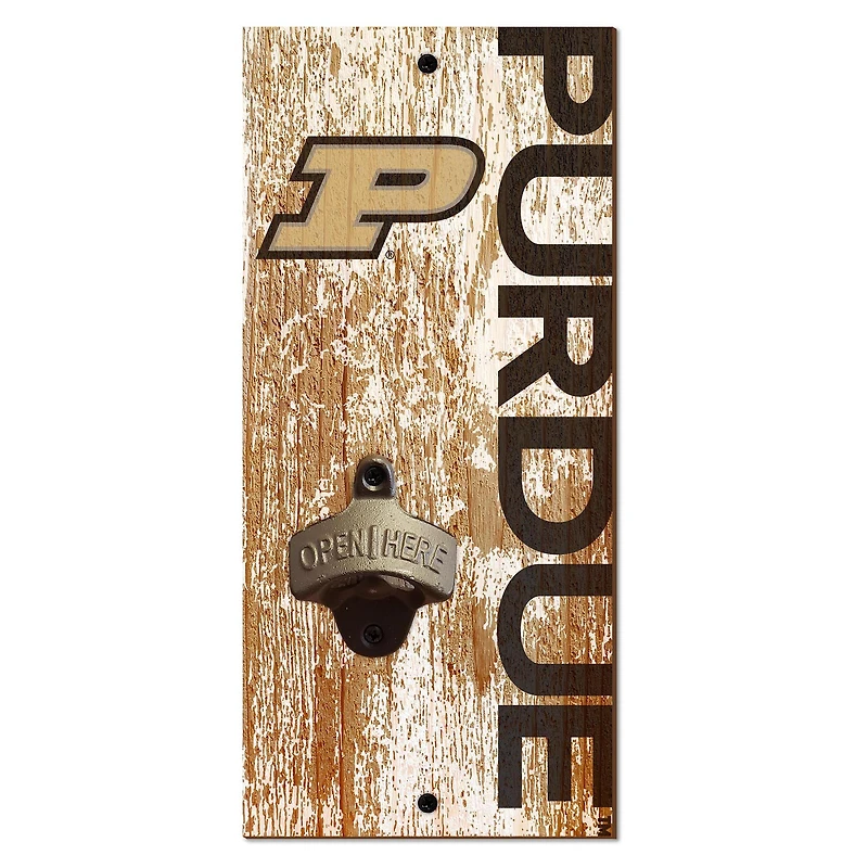 Purdue Boilermakers Distressed Bottle Opener